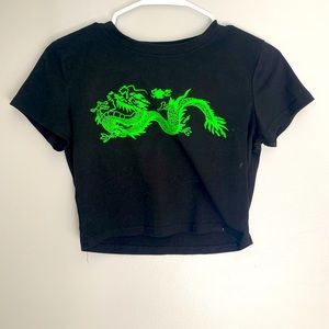 Dragon design crop top